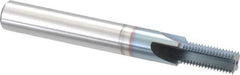 Scientific Cutting Tools - 1/2-20 Thread, 1/2" Shank Diam, TiCN Coating, Powdered Metal Straight Flute Thread Mill - 4 Flutes, 4" OAL, 1/2" Min Noml Diameter - Exact Tool & Supply