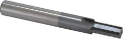 Scientific Cutting Tools - 1/2-24 Thread, 1/2" Shank Diam, TiCN Coating, Powdered Metal Straight Flute Thread Mill - 4 Flutes, 4" OAL, 1/2" Min Noml Diameter - Exact Tool & Supply