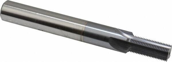 Scientific Cutting Tools - 1/2-28 Thread, 1/2" Shank Diam, TiCN Coating, Powdered Metal Straight Flute Thread Mill - 4 Flutes, 4" OAL, 1/2" Min Noml Diameter - Exact Tool & Supply