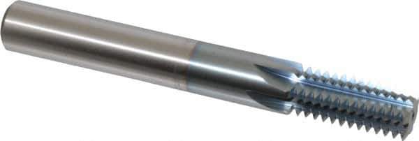 Scientific Cutting Tools - 5/8-12 Thread, 1/2" Shank Diam, TiCN Coating, Powdered Metal Straight Flute Thread Mill - 6 Flutes, 4" OAL, 5/8" Min Noml Diameter - Exact Tool & Supply