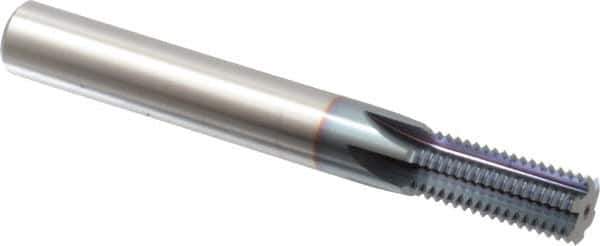 Scientific Cutting Tools - 5/8-16 Thread, 1/2" Shank Diam, TiCN Coating, Powdered Metal Straight Flute Thread Mill - 6 Flutes, 4" OAL, 5/8" Min Noml Diameter - Exact Tool & Supply