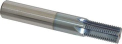 Scientific Cutting Tools - 3/4-16 Thread, 5/8" Shank Diam, TiCN Coating, Powdered Metal Straight Flute Thread Mill - 6 Flutes, 4" OAL, 3/4" Min Noml Diameter - Exact Tool & Supply