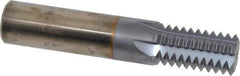 Scientific Cutting Tools - 1-8 Thread, 3/4" Shank Diam, TiCN Coating, Powdered Metal Straight Flute Thread Mill - 6 Flutes, 4" OAL, 1" Min Noml Diameter - Exact Tool & Supply