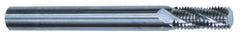 Scientific Cutting Tools - 1-1/4" Shank Diam, Bright Coating, Carbide-Tipped Straight Flute Thread Mill - 8 Flutes, 8" OAL - Exact Tool & Supply