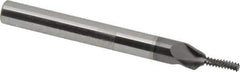 Scientific Cutting Tools - #8-32 UNC, 0.11" Cutting Diam, 3 Flute, Solid Carbide Helical Flute Thread Mill - Internal Thread, 5/16" LOC, 2-1/2" OAL, 1/4" Shank Diam - Exact Tool & Supply