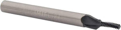Scientific Cutting Tools - #8-36 UNF, 0.11" Cutting Diam, 3 Flute, Solid Carbide Helical Flute Thread Mill - Internal Thread, 5/16" LOC, 2-1/2" OAL, 1/4" Shank Diam - Exact Tool & Supply