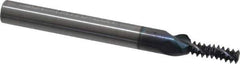Scientific Cutting Tools - 1/4-20 UNC, 0.17" Cutting Diam, 3 Flute, Solid Carbide Helical Flute Thread Mill - Internal/External Thread, 0.52" LOC, 2-1/2" OAL, 1/4" Shank Diam - Exact Tool & Supply