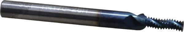 Scientific Cutting Tools - 1/4-28 UNF, 0.17" Cutting Diam, 3 Flute, Solid Carbide Helical Flute Thread Mill - Internal/External Thread, 0.514" LOC, 2-1/2" OAL, 1/4" Shank Diam - Exact Tool & Supply