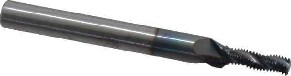 Scientific Cutting Tools - 1/4-36 UNS, 0.17" Cutting Diam, 3 Flute, Solid Carbide Helical Flute Thread Mill - Internal/External Thread, 0.511" LOC, 2-1/2" OAL, 1/4" Shank Diam - Exact Tool & Supply