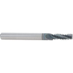Scientific Cutting Tools - 5/16-18 UNC, 0.235" Cutting Diam, 3 Flute, Solid Carbide Helical Flute Thread Mill - Internal/External Thread, 0.689" LOC, 2-1/2" OAL, 1/4" Shank Diam - Exact Tool & Supply