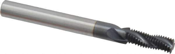 Scientific Cutting Tools - 5/16-28 UN, 0.235" Cutting Diam, 3 Flute, Solid Carbide Helical Flute Thread Mill - Internal/External Thread, 0.657" LOC, 2-1/2" OAL, 1/4" Shank Diam - Exact Tool & Supply