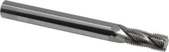 Scientific Cutting Tools - 7/16-24 UNS, 0.345" Cutting Diam, 4 Flute, Solid Carbide Helical Flute Thread Mill - Internal/External Thread, 0.808" LOC, 3-1/2" OAL, 3/8" Shank Diam - Exact Tool & Supply