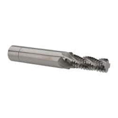 Scientific Cutting Tools - 1/2-13 UNC, 0.4" Cutting Diam, 4 Flute, Solid Carbide Helical Flute Thread Mill - Internal/External Thread, 1.108" LOC, 3-1/2" OAL, 1/2" Shank Diam - Exact Tool & Supply