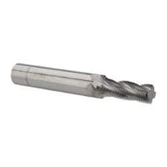 Scientific Cutting Tools - 1/2-24 UN, 0.4" Cutting Diam, 4 Flute, Solid Carbide Helical Flute Thread Mill - Internal/External Thread, 1.1" LOC, 3-1/2" OAL, 1/2" Shank Diam - Exact Tool & Supply