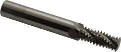 Scientific Cutting Tools - 5/8-11 UNC, 0.45" Cutting Diam, 4 Flute, Solid Carbide Helical Flute Thread Mill - Internal/External Thread, 1.127" LOC, 3-1/2" OAL, 1/2" Shank Diam - Exact Tool & Supply