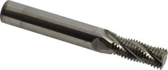 Scientific Cutting Tools - 9/16-16 UN, 0.45" Cutting Diam, 4 Flute, Solid Carbide Helical Flute Thread Mill - Internal/External Thread, 1.088" LOC, 3-1/2" OAL, 1/2" Shank Diam - Exact Tool & Supply