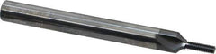 Scientific Cutting Tools - M4x0.50 Thread, 1/4" Shank Diam, TiN Coating, Solid Carbide Straight Flute Thread Mill - 3 Flutes, 2-1/2" OAL, M4 Min Noml Diamter - Exact Tool & Supply