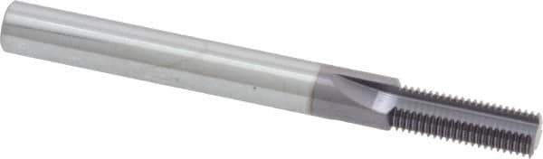 Scientific Cutting Tools - M8x0.75 Thread, 1/4" Shank Diam, TiN Coating, Solid Carbide Straight Flute Thread Mill - 3 Flutes, 2-1/2" OAL, M8 Min Noml Diamter - Exact Tool & Supply