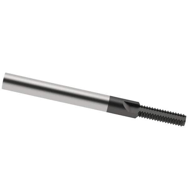 Scientific Cutting Tools - M8x1.00 Thread, 1/4" Shank Diam, AlTiN+ Coating, Solid Carbide Straight Flute Thread Mill - 3 Flutes, 2-1/2" OAL, M8 Min Noml Diamter - Exact Tool & Supply