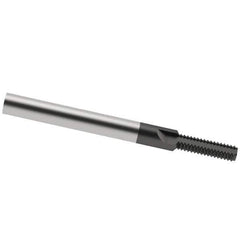 Scientific Cutting Tools - M8x1.00 Thread, 1/4" Shank Diam, AlTiN+ Coating, Solid Carbide Straight Flute Thread Mill - 3 Flutes, 2-1/2" OAL, M8 Min Noml Diamter - Exact Tool & Supply