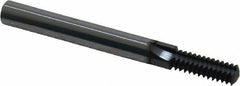 Scientific Cutting Tools - M8x1.25 Thread, 1/4" Shank Diam, TiAlN Coating, Solid Carbide Straight Flute Thread Mill - 3 Flutes, 2-1/2" OAL, M8 Min Noml Diamter - Exact Tool & Supply