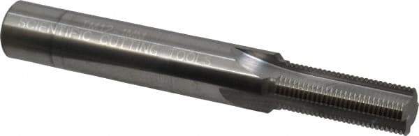 Scientific Cutting Tools - M12x1.00 Thread, 1/2" Shank Diam, Bright Coating, Solid Carbide Straight Flute Thread Mill - 4 Flutes, 3-1/2" OAL, M12 Min Noml Diamter - Exact Tool & Supply