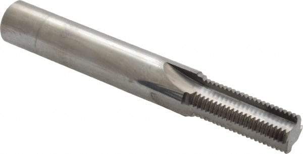 Scientific Cutting Tools - M14x1.25 Thread, 1/2" Shank Diam, Bright Coating, Solid Carbide Straight Flute Thread Mill - 4 Flutes, 3-1/2" OAL, M14 Min Noml Diamter - Exact Tool & Supply