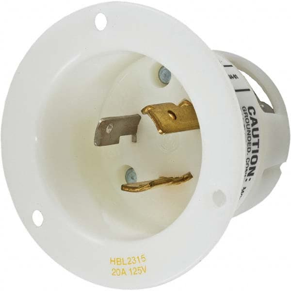 Hubbell Wiring Device-Kellems - 125V 20A NEMA L5-20P Industrial Twist Lock Inlet - Exact Tool & Supply