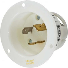 Hubbell Wiring Device-Kellems - 125V 20A NEMA L5-20P Industrial Twist Lock Inlet - Exact Tool & Supply