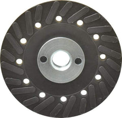 Made in USA - 4" Diam Locking Nut Disc Backing Pad - Hard Density, 20,000 RPM - Exact Tool & Supply