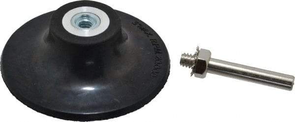 Value Collection - 3" Diam Quick-Change Type R Disc Backing Pad - 1/4" Shank Diam, Medium Density, 20,000 RPM - Exact Tool & Supply