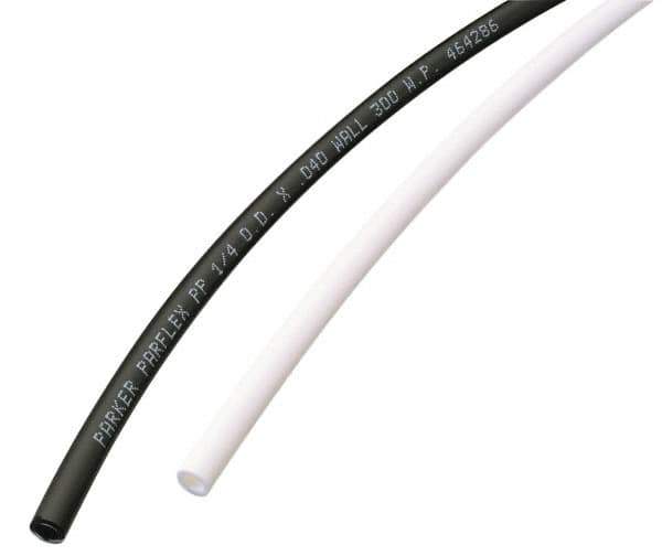 Parker - 3/16" ID x 5/16" OD, 1/16" Wall Thickness, 500' Long, Polypropylene Tube - White, 350 Max psi, 0 to 200°F - Exact Tool & Supply