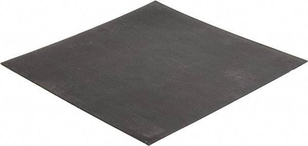 Made in USA - 12" Long, 12" Wide, 1/16" Thick, Buna-N Rubber Foam Sheet - 50 to 60 Durometer, Black, -20 to 180°F, 2,500 psi Tensile Strength, Adhesive Backing, Stock Length - Exact Tool & Supply