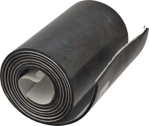 Made in USA - 60" Long, 6" Wide, 1/8" Thick, Buna-N Rubber Foam Sheet - 50 to 60 Durometer, Black, -20 to 180°F, 2,500 psi Tensile Strength, Adhesive Backing, Stock Length - Exact Tool & Supply
