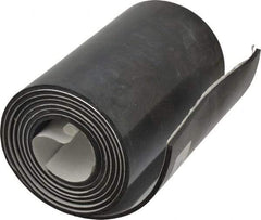 Made in USA - 60" Long, 6" Wide, 1/8" Thick, Buna-N Rubber Foam Sheet - 50 to 60 Durometer, Black, -20 to 180°F, 2,500 psi Tensile Strength, Adhesive Backing, Stock Length - Exact Tool & Supply