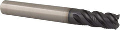 Iscar - 3/8", 4 Flute, Single End, Solid Carbide, Corner Chamfer End Mill - 3" OAL, 45° Helix, Right Hand Flute, 3/4" LOC, Right Hand Cut - Exact Tool & Supply
