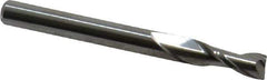 Kyocera - 3/16", 9/16" LOC, 3/16" Shank Diam, 2" OAL, 2 Flute, Solid Carbide Square End Mill - Single End, Uncoated, Spiral Flute, Centercutting, Right Hand Cut, Right Hand Flute, Series 1610 - Exact Tool & Supply