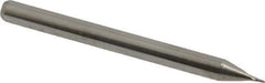 Kyocera - 0.017", 0.026" LOC, 1/8" Shank Diam, 1-1/2" OAL, 2 Flute, Solid Carbide Square End Mill - Single End, Uncoated, Spiral Flute, 30° Helix, Centercutting, Right Hand Cut, Right Hand Flute, Series 1620 - Exact Tool & Supply