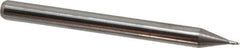 Kyocera - 0.022", 0.033" LOC, 1/8" Shank Diam, 1-1/2" OAL, 2 Flute, Solid Carbide Square End Mill - Single End, Uncoated, Spiral Flute, 30° Helix, Centercutting, Right Hand Cut, Right Hand Flute, Series 1620 - Exact Tool & Supply