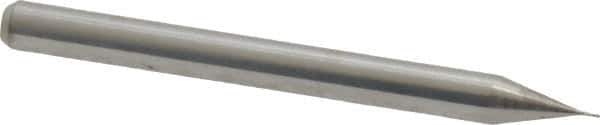 Kyocera - 0.01", 0.03" LOC, 1/8" Shank Diam, 1-1/2" OAL, 4 Flute, Solid Carbide Square End Mill - Single End, Uncoated, Spiral Flute, 30° Helix, Centercutting, Right Hand Cut, Right Hand Flute, Series 1810 - Exact Tool & Supply