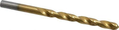 Chicago-Latrobe - Letter I 135° Cobalt Jobber Drill - TiN Finish, Right Hand Cut, Spiral Flute, Straight Shank, 4-1/8" OAL, Split Point - Exact Tool & Supply