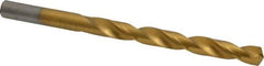 Chicago-Latrobe - Letter O 135° Cobalt Jobber Drill - TiN Finish, Right Hand Cut, Spiral Flute, Straight Shank, 4-1/2" OAL, Split Point - Exact Tool & Supply