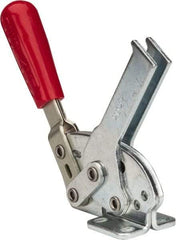 De-Sta-Co - 840 Lb Holding Capacity, Horizontal Handle, Manual Hold Down Toggle Clamp - 70° Handle Movement, 68° Bar Opening, U-Bar, Flanged Base, Electro-Plated Zinc, Carbon Steel - Exact Tool & Supply