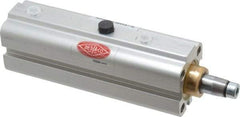 De-Sta-Co - 22 Lb Clamping Force, Adjustable (Right, Left, Straight) Swing, 21mm Total Stroke, Single-Acting Pneumatic Swing Clamp - M5 Port, 105.41mm Body Length x 20.07mm Body Width, 4.9 cm3 (Clamp), 6.6 cm3 (Unclamp), 145 Max psi - Exact Tool & Supply