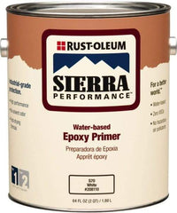 Rust-Oleum - 1 Gal White Water-Based Acrylic Enamel Primer - 200 to 300 Sq Ft Coverage, 0 gL Content, Quick Drying, Interior/Exterior - Exact Tool & Supply