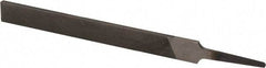 Value Collection - 6" Long, Smooth Cut, Hand American-Pattern File - Double Cut, 5/32" Overall Thickness, Tang - Exact Tool & Supply