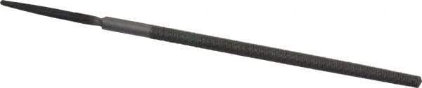 Value Collection - 4" Long, Smooth Cut, Round American-Pattern File - Double Cut, Tang - Exact Tool & Supply