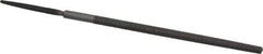 Value Collection - 4" Long, Smooth Cut, Round American-Pattern File - Double Cut, Tang - Exact Tool & Supply