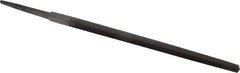 Value Collection - 6" Long, Smooth Cut, Square American-Pattern File - Double Cut, 7/32" Overall Thickness, Tang - Exact Tool & Supply