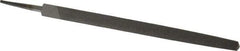 Value Collection - 8" Long, Smooth Cut, Triangle American-Pattern File - Double Cut, Tang - Exact Tool & Supply